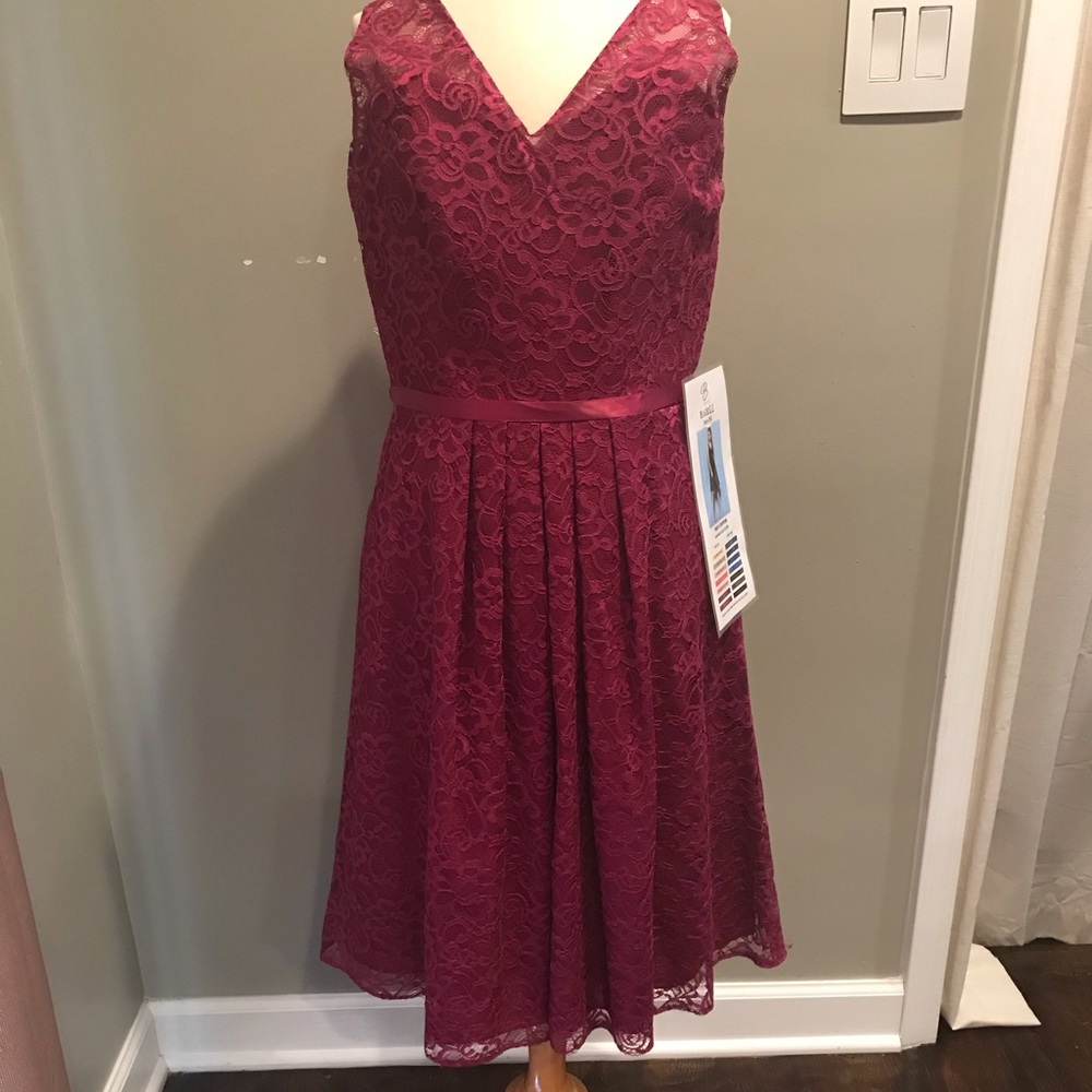 3 for $75! NWT Berry Color Dress with Sheer Back